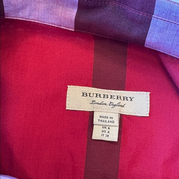 Burberry Red and Black Plaid Shirt Dress - Picture 7 of 7